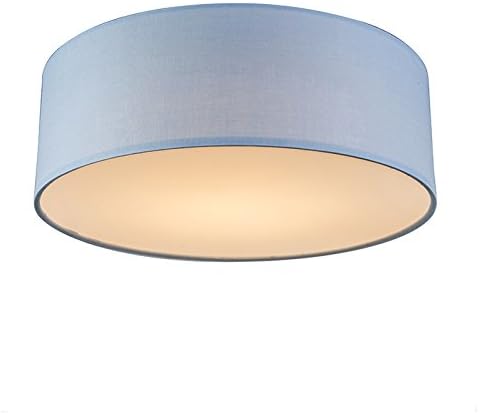 Qazqa - Modern Deckenleuchte I Deckenlampe I Lampe I Leuchte blau 30 cm inkl. LED - Drum mit Schirm