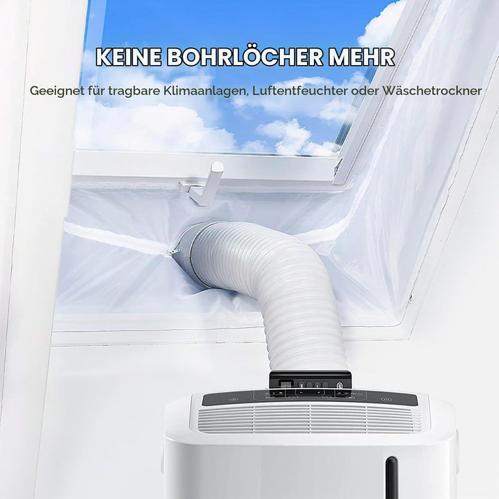 LYUNIT 560CM Fensterabdichtung für Mobile Klimageräte, Klimaanlagen,Wäschetrockner, Ablufttrockner,