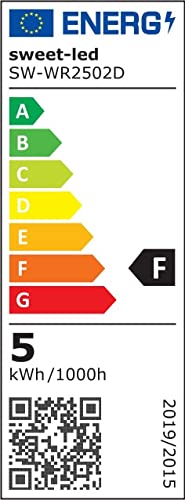 Sweet Led,6er Einbaustrahler flach, stufenlos dimmbar, Deckenspots aus Metall-schwenkbar, Einbautief