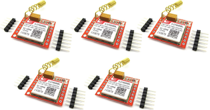 TECNOULAB 5 Stück SIM800L GPRS-Modul GSM-Karte Micro-SIM-Karte Serieller Port TTL Quad-Band mit Ante