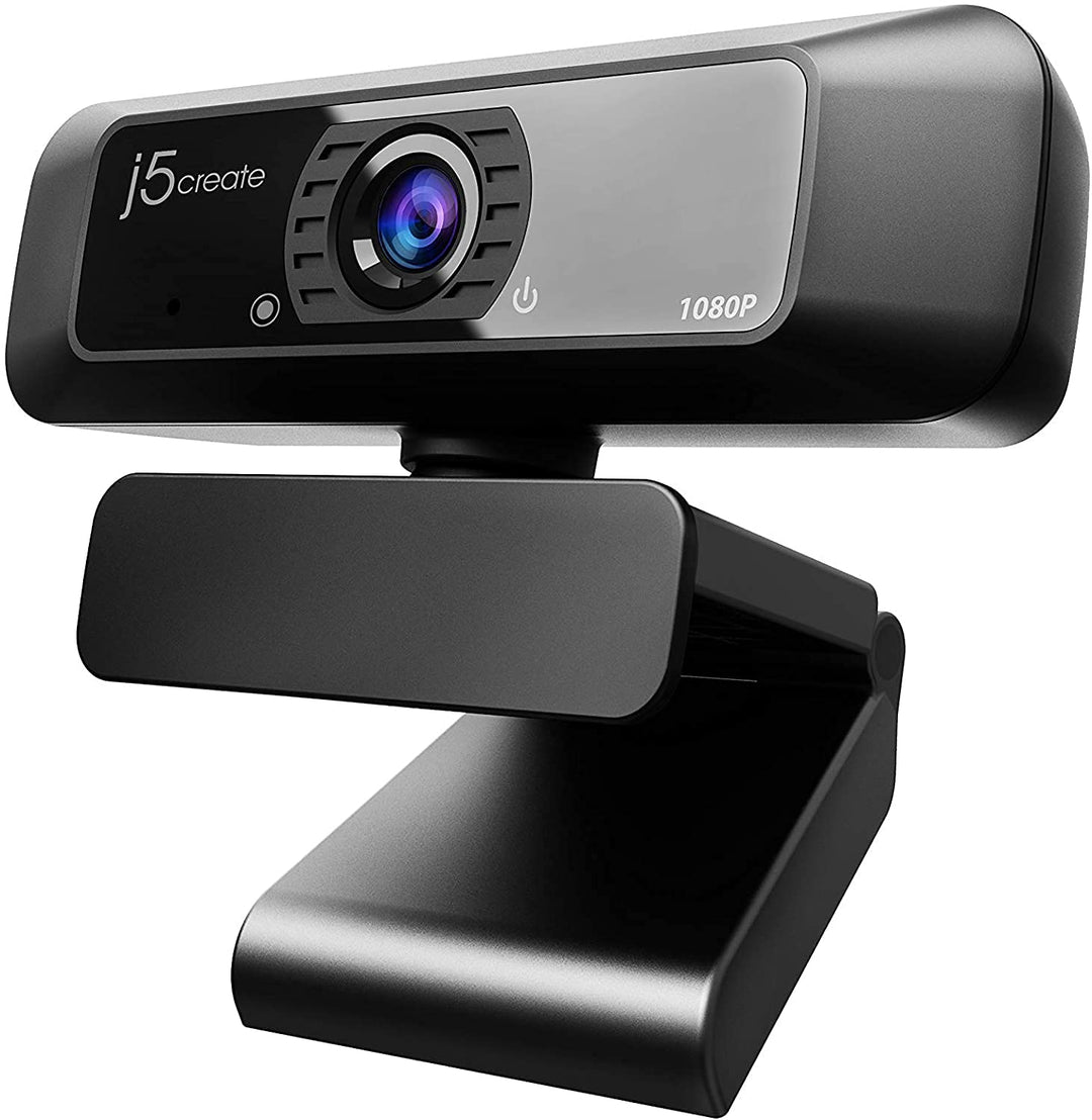 j5create USB Streaming Webcam - 1080P HD mit 360° Rotation, High Fidelity Mikrofon, ideal für Skype,