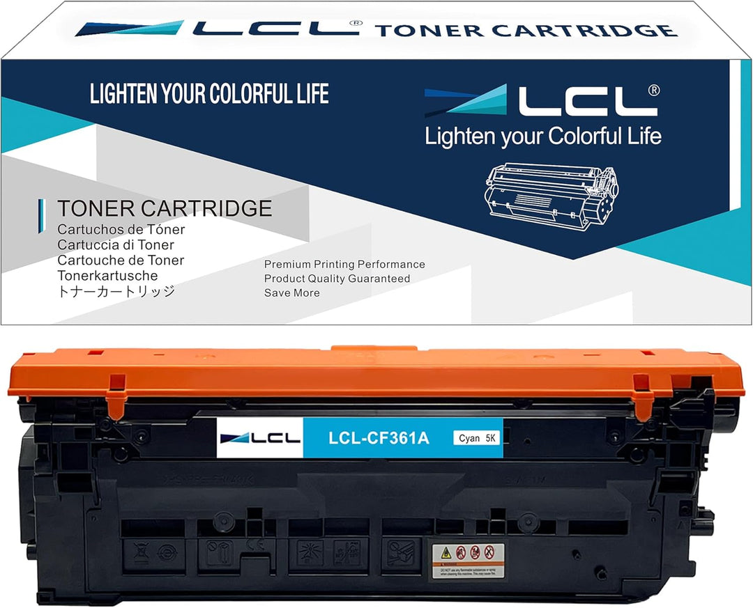 LCL Remanufactured Tonerkartusche 508A CF361A (1 Cyan) Ersatz für HP Laserjet M552dn M553dn M553n M5