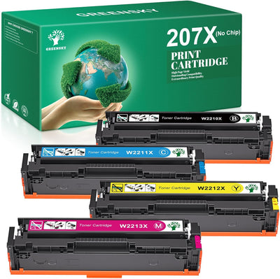 GREENSKY 207X Kompatibel Tonerkartusche Ersatz für HP 207X 207A für HP Color Laserjet Pro MFP M283fd