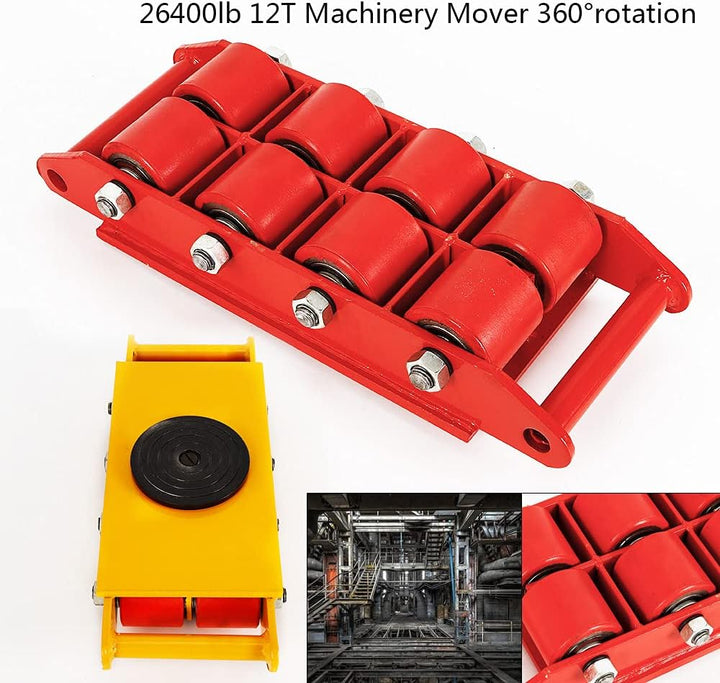 12T Dolly Moving Skate Heavy Duty Industrial Machinery Skate Moving Equipment Cast Steel Machinery M