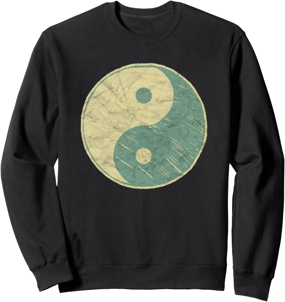Vintage Yin Yang Simple Minimalist Design Sweatshirt