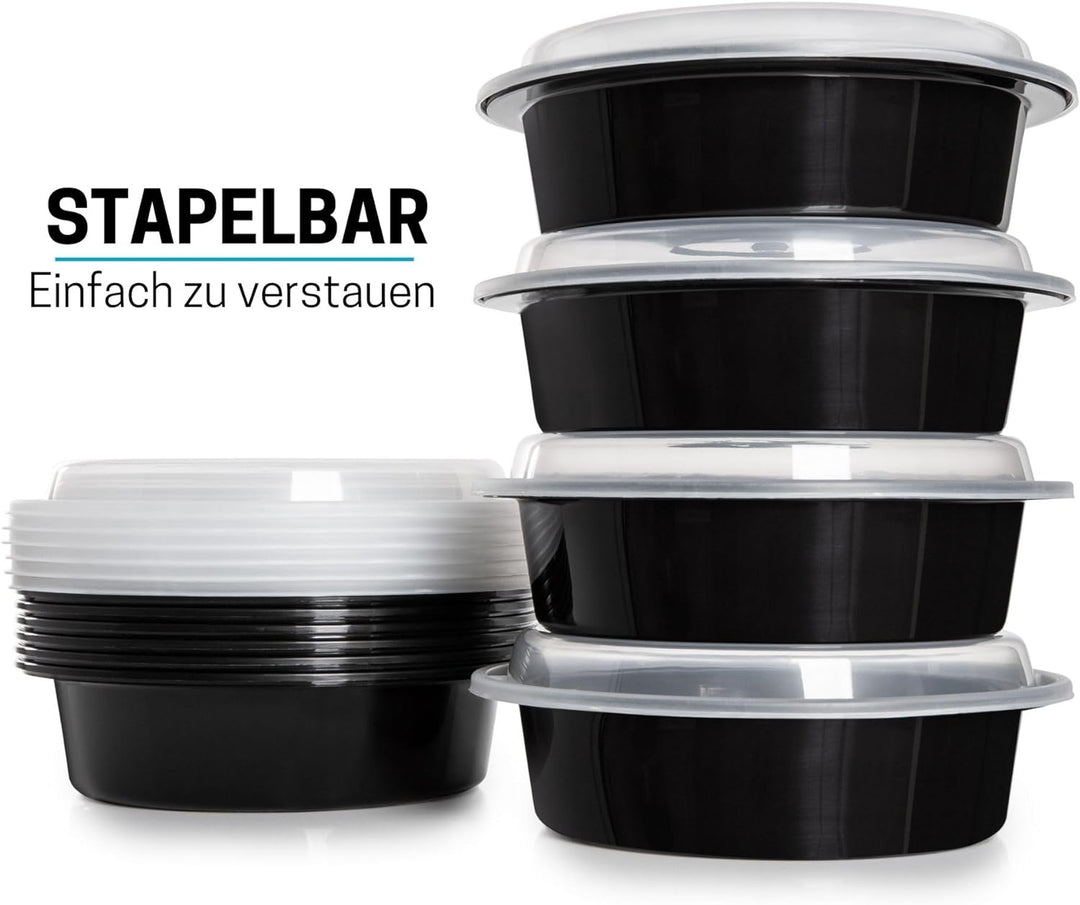 [30er Pack] Runde Meal Prep Container Von Igluu - Essensbox, Lunchbox Mikrowellengeeignet, Spülmasch
