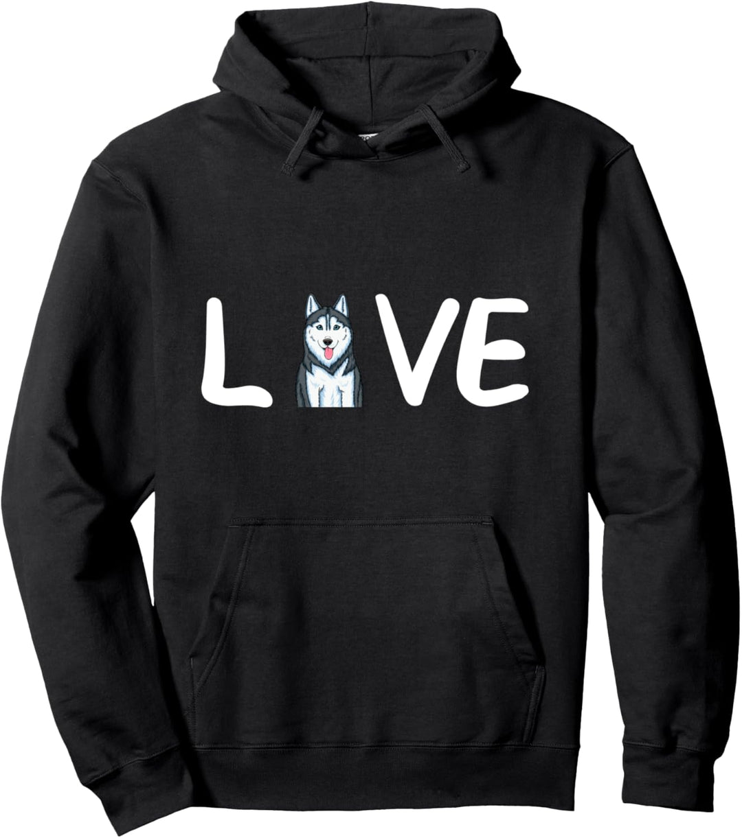 Siberian Husky Liebe Herz Siberian Husky Love Pullover Hoodie