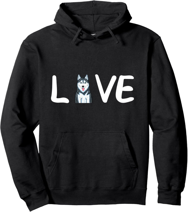Siberian Husky Liebe Herz Siberian Husky Love Pullover Hoodie