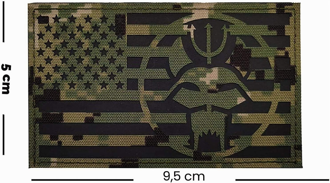 Siegel Team DEVGRU Dreizack Katzenkopf IR Infrarot reflektierende Patch, anpassbare personalisierte