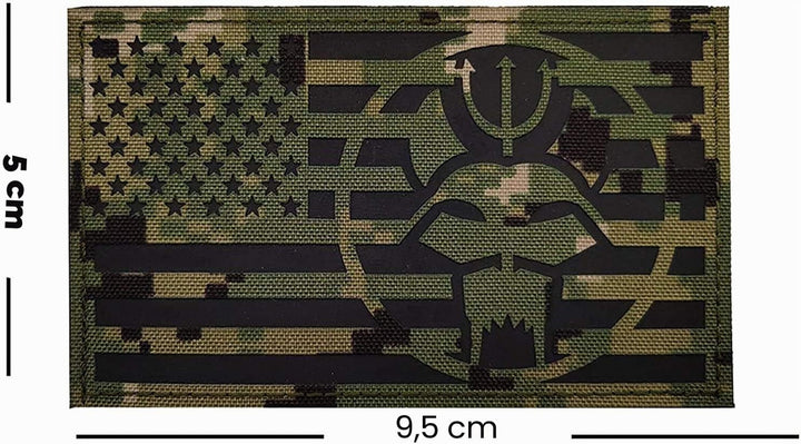 Siegel Team DEVGRU Dreizack Katzenkopf IR Infrarot reflektierende Patch, anpassbare personalisierte