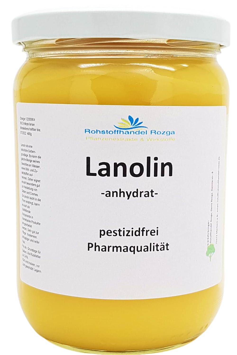 Lanolin anhydrat pestizidfrei Ph. Eur. 10.5 Wollwachs Wollfett lanea apes Salbengrundlage lanolin an