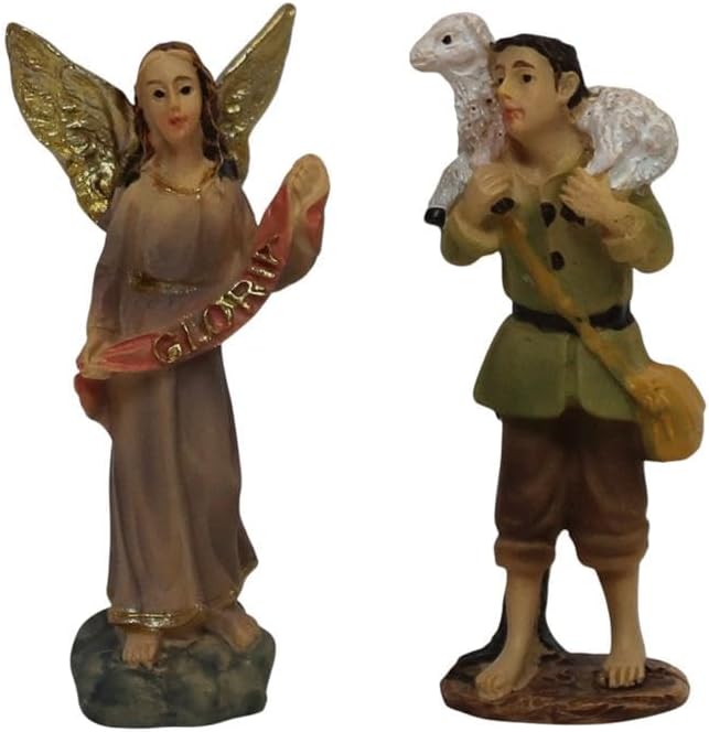 ZICOM Krippenfiguren Krippenset Miniaturenset 11-teilig Höhe 6cm handbemalt Polyresin, Modellbau Pup