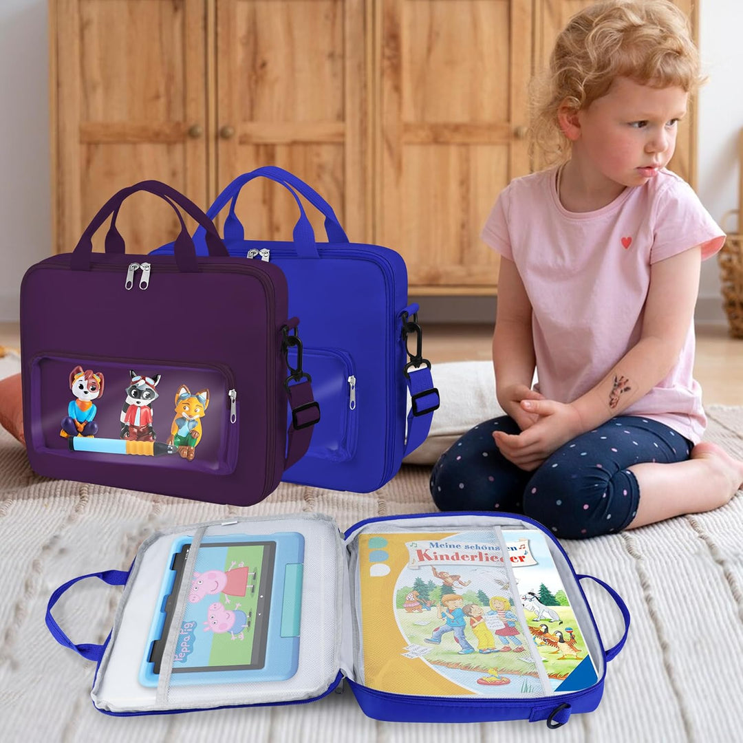 Tablet Tasche für Edurino Figur und Stift, Kompatibel mit 8 bis 10 Zoll Kinder Tablet, Tasche für Ti