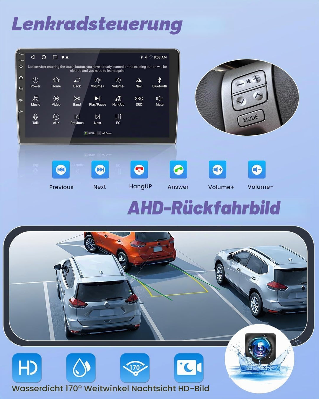 Hikity für BMW X3 E83 2004-2010 Radio 2+64GB Android 15 Autoradio Carplay Android Auto Wireless, 9 I