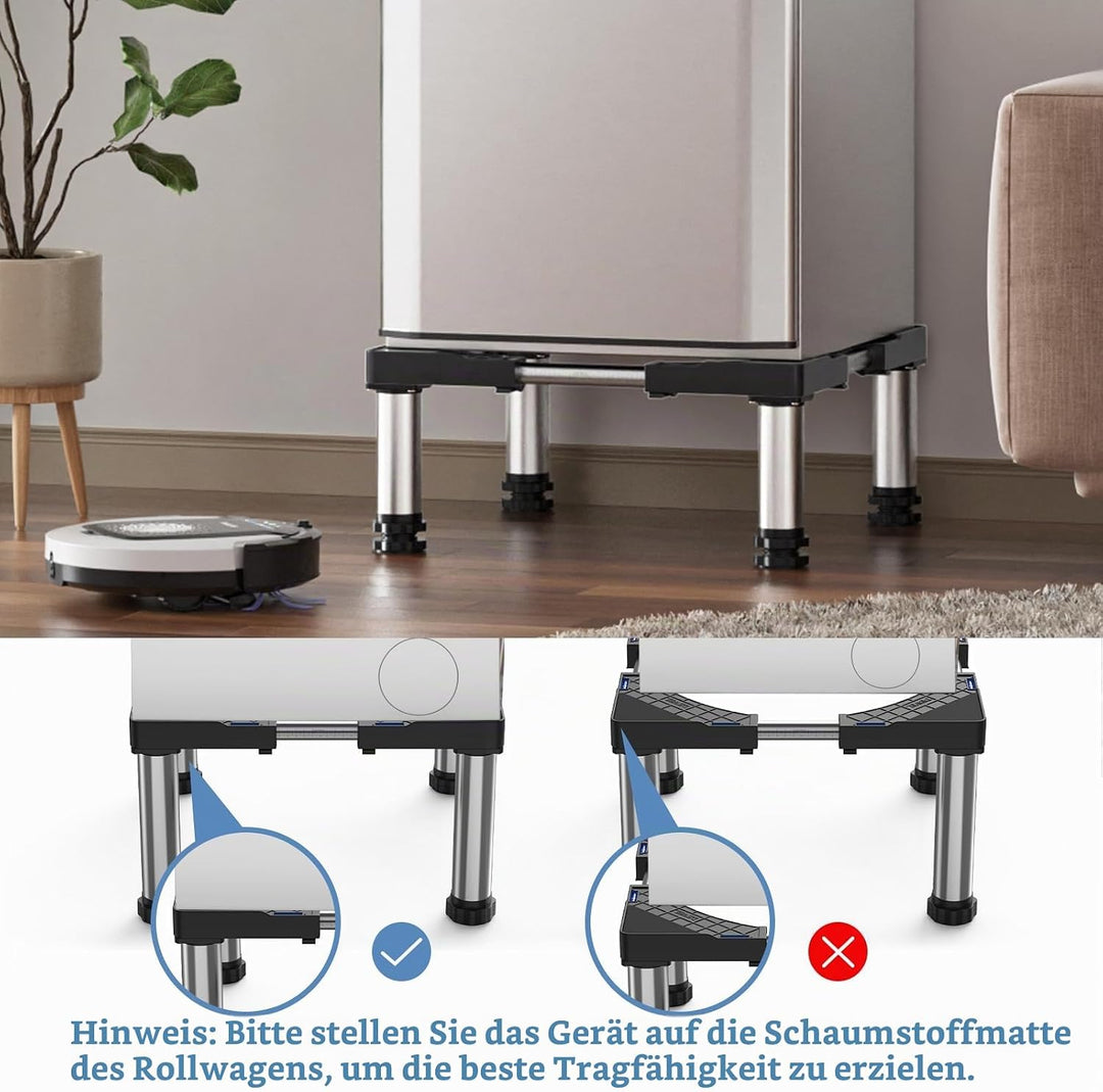 DEWEL Untergestell für Kühlschrank Sockel Höhe 23-26cm Verstellbare Sockel für spülmaschine Gefriert