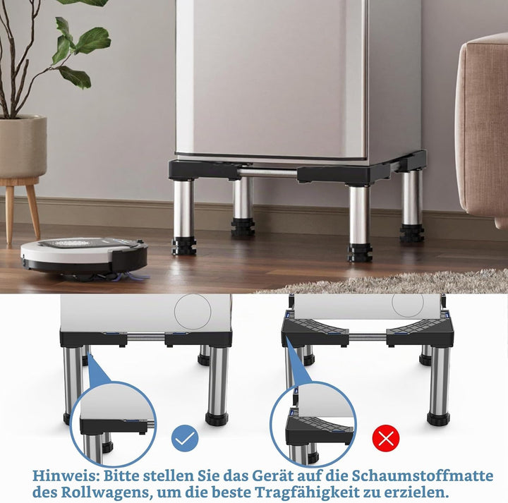 DEWEL Untergestell für Kühlschrank Sockel Höhe 23-26cm Verstellbare Sockel für spülmaschine Gefriert
