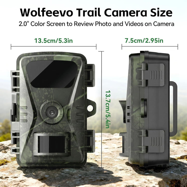Trail-Kamera, 2026 Neues Upgrade 36MP 2K 0.1S Trigger Motion Activated, Game Camera with Night Visio