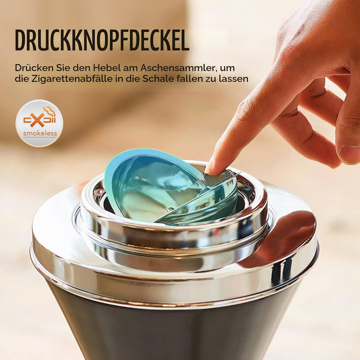CO-Z Freistehend Aschenbecher Standaschenbecher Zigarettenschachtel mit Standfuss 55,6 cm hoch Floor