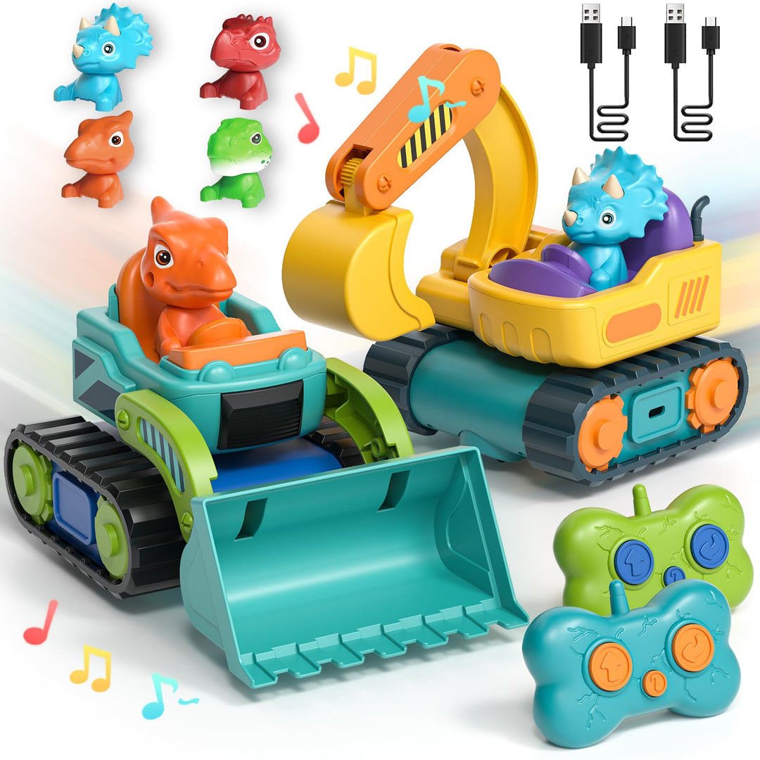 Lehoo Castle Ferngesteuertes Auto ab 3 Jahre, Geschenk Junge 2 Jahre, Bagger &amp; Bulldozer Kinder 2 Ja