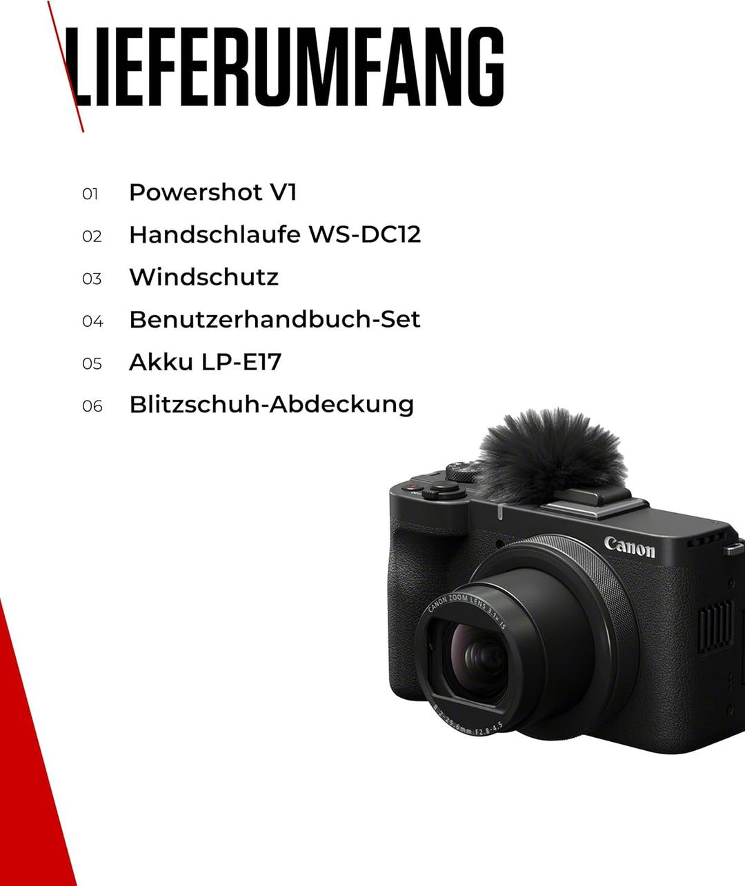 Canon PowerShot V1 – Vlog-Kamera mit Ultraweitwinkel f/2.8-Objektiv | Content Creator Equipment für