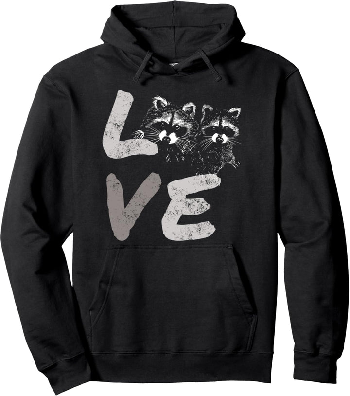 Waschbär Raccoon Pullover Hoodie