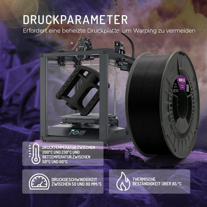 Winkle ASA Filament Aschegrau Griff 1,75 mm Filamentdruck 3D-Drucker 3D-Filament Farbe Aschegrau Spu