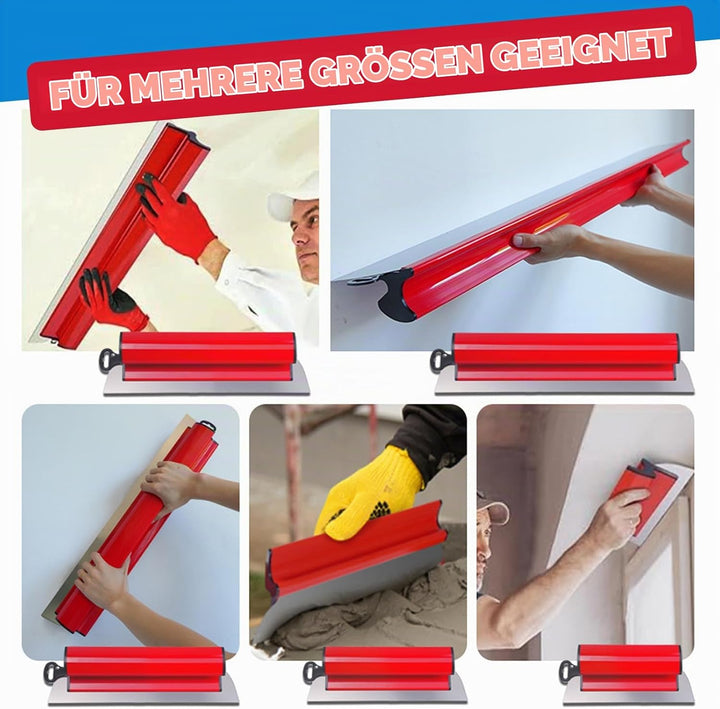 Flächenspachtel Set Profi, Spachtel Werkzeug Set Enthalten 3 Schabern(25cm+40cm+60cm) und 160cm Tele