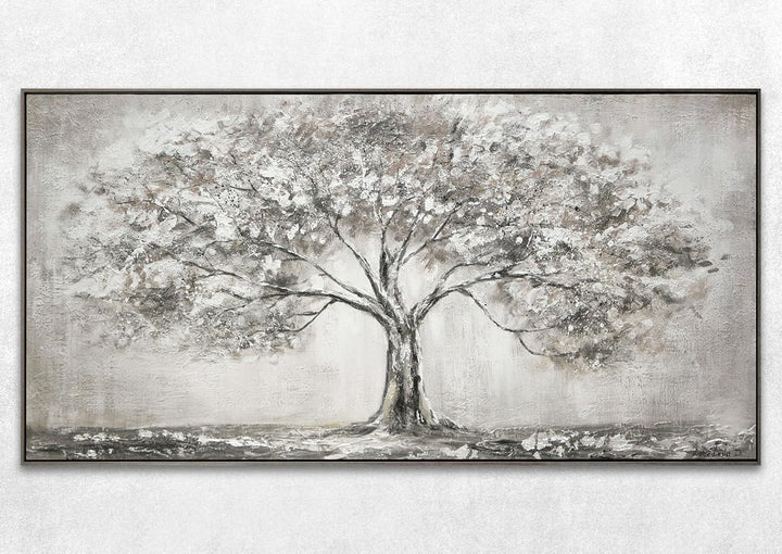 YS-Art Acryl Gemälde auf Leinwand handgemalt Lebensbaum Abstrakte Kunst Bilder Wohnzimmer Wandbilder