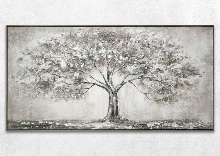 YS-Art Acryl Gemälde auf Leinwand handgemalt Lebensbaum Abstrakte Kunst Bilder Wohnzimmer Wandbilder