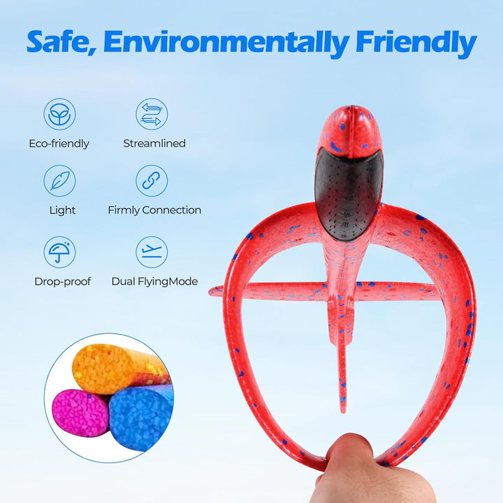 XXL 2 Stücke 44cm Styroporflieger Kinder,Flieger Styropor Flugzeug Styropor Kinder,Wurfgleiter Flieg
