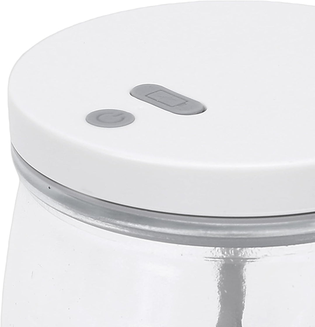 Fockety Selbstrührende Kaffeetasse, 400 ml Glas-Elektromixbecher mit Deckel und Griff, über USB aufl