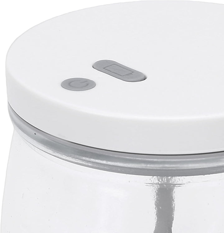 Fockety Selbstrührende Kaffeetasse, 400 ml Glas-Elektromixbecher mit Deckel und Griff, über USB aufl