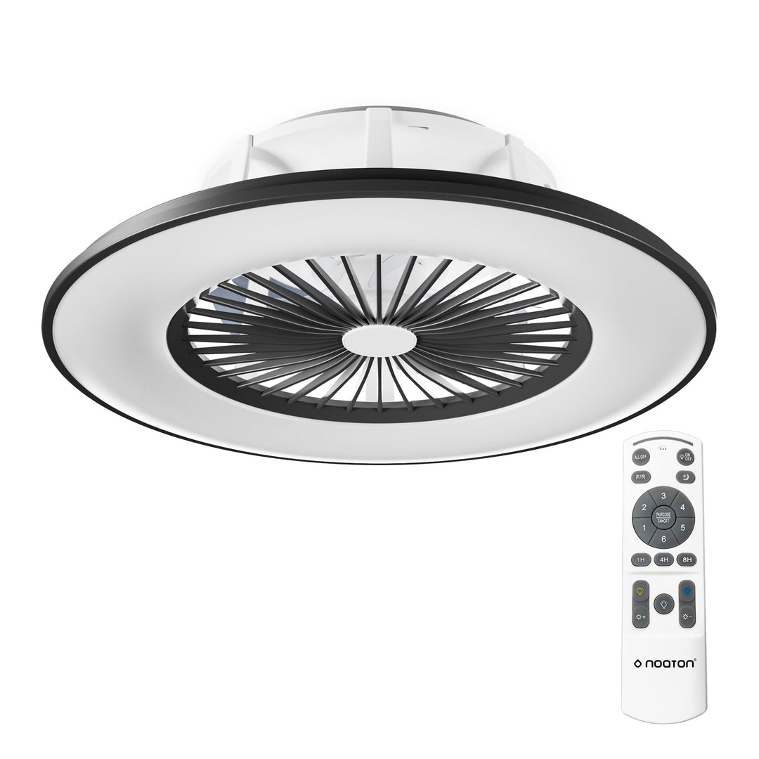 Noaton® Vega 11056BR Deckenventilator mit Beleuchtung, LED Dimmbar max 44 W, 3 Farbtemperaturen, Fer
