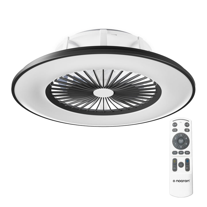 Noaton® Vega 11056BR Deckenventilator mit Beleuchtung, LED Dimmbar max 44 W, 3 Farbtemperaturen, Fer