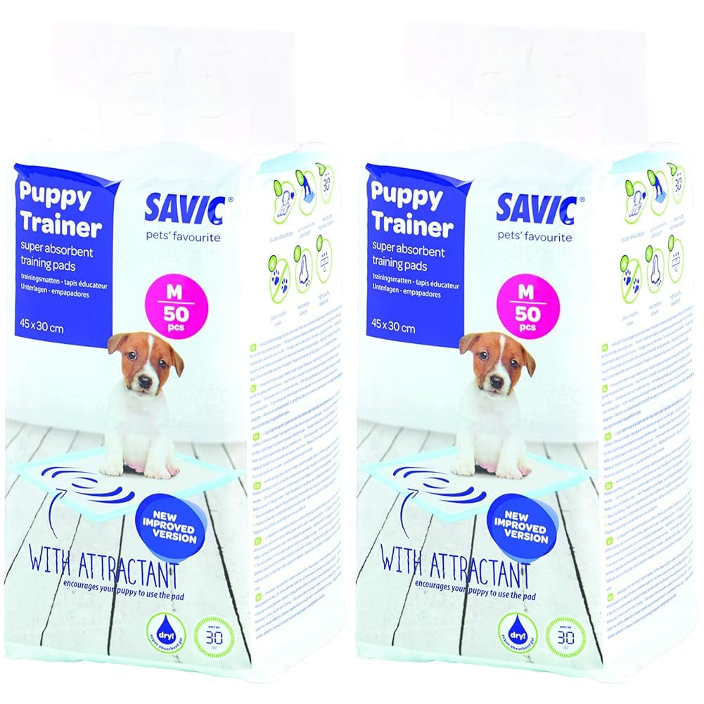 Nobby Puppy Trainer Starter Kit Pads, 50 Stück, mittel, für Tiere (Packung mit 2) 45X30Cm (Packung m