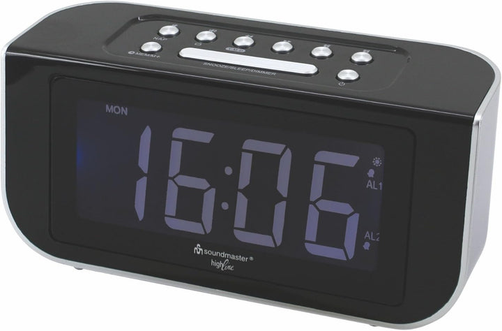 Soundmaster FUR4005 PLL UKW Funkwecker Radiowecker Wecker Dual-Alarm dimmbares Jumbo Display