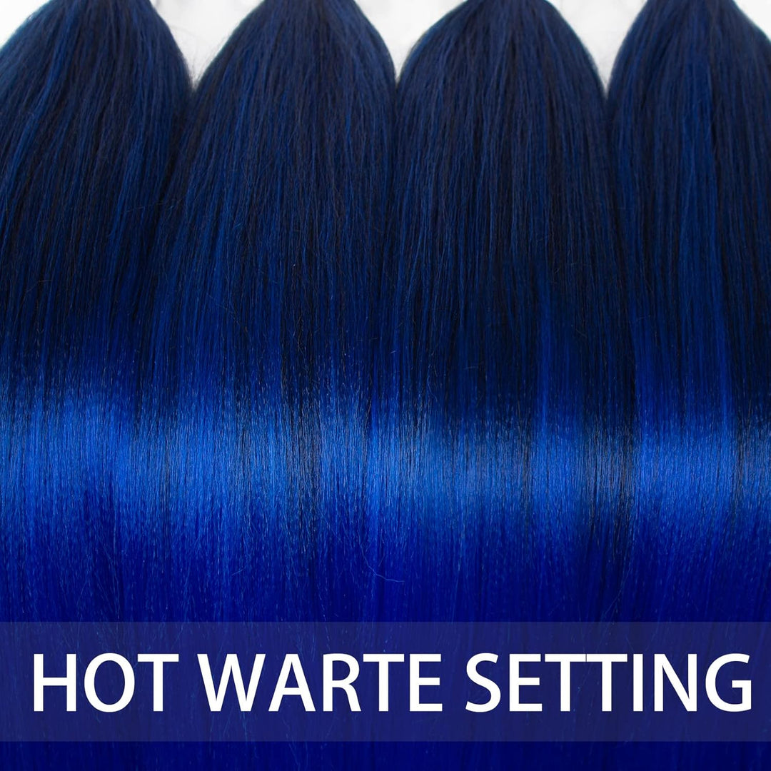 Pre-stretched Braiding Hair Professional Easy Crochet Braid Hair 26 Inch 8 Packs Hot Water Setting S