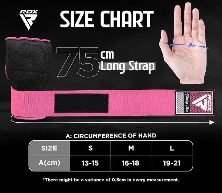 RDX Gel Innenhandschuhe Boxen MMA Muay Thai Training, Elastisch Boxbandagen 100cm Lang Handgelenkban