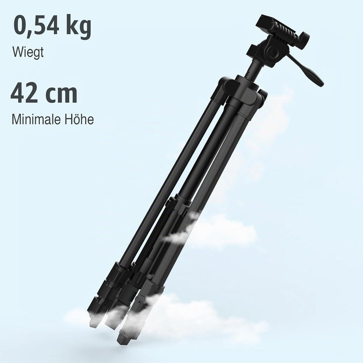 Aluminium-Stativ für Laser-Nivellierung mit 137 cm Höhe und 0,54 kg leicht, mit Blasenniveau, Schnel