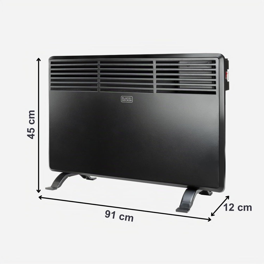 BLACK+DECKER BXCSH1800E Konvektor, 1800 W, 240 V, Stand-Konvektor, Wahlweise auch Wandmontage, Ein-u