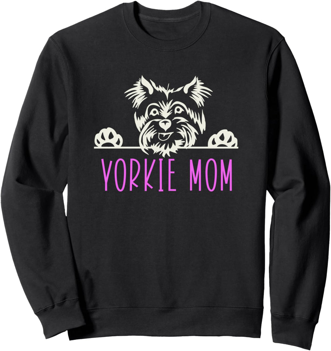 Yorkie Mom with Yorkshire Terrier Dog Sweatshirt