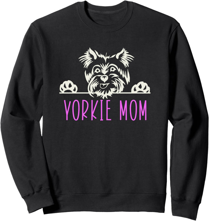 Yorkie Mom with Yorkshire Terrier Dog Sweatshirt