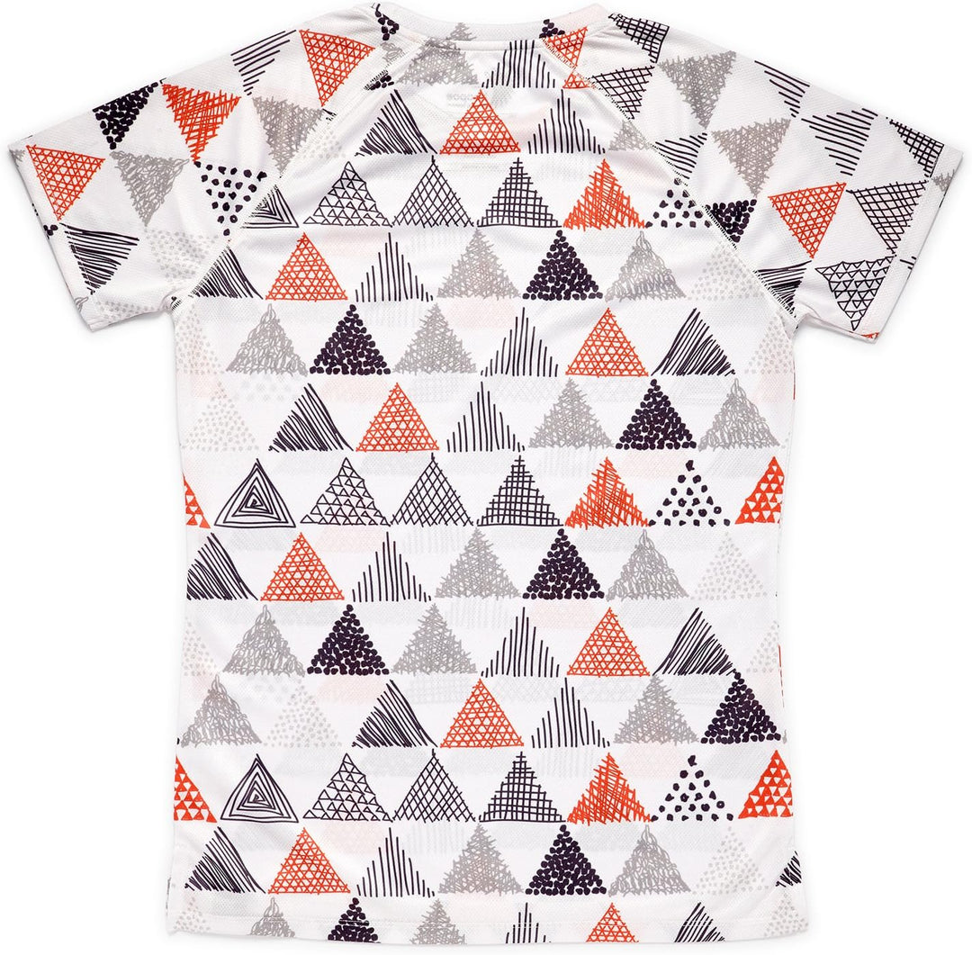 Laufendes T-Shirt der Frauen, Kurze Hülse, Turnhalle #Triangles L Multicolor, L Multicolor
