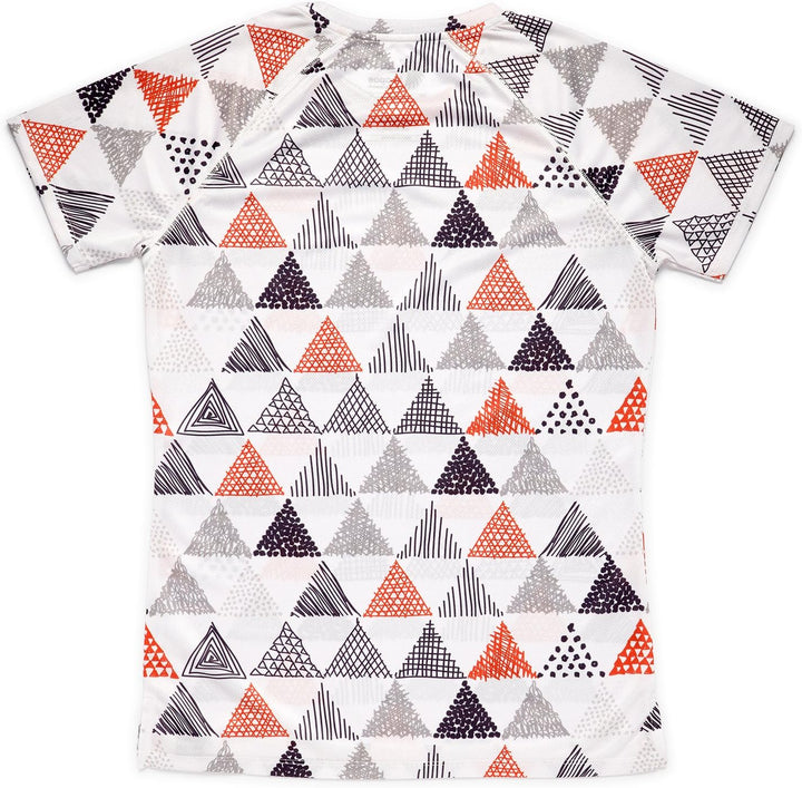 Laufendes T-Shirt der Frauen, Kurze Hülse, Turnhalle #Triangles L Multicolor, L Multicolor