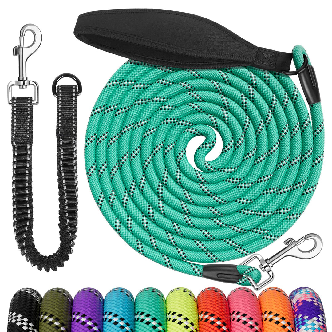 Aystkniet Bungee Schleppleine für Hunde 3M 5M 9M 10M 15M 20M 30M, Schockabsorbierende Hundeleine mit
