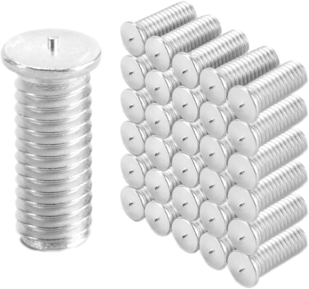 STAHLWERK 2 x Aluminium Schweissbolzen M6 Gewinde 100er Set, Smart Repair Zubehör für Ausbeulspotter