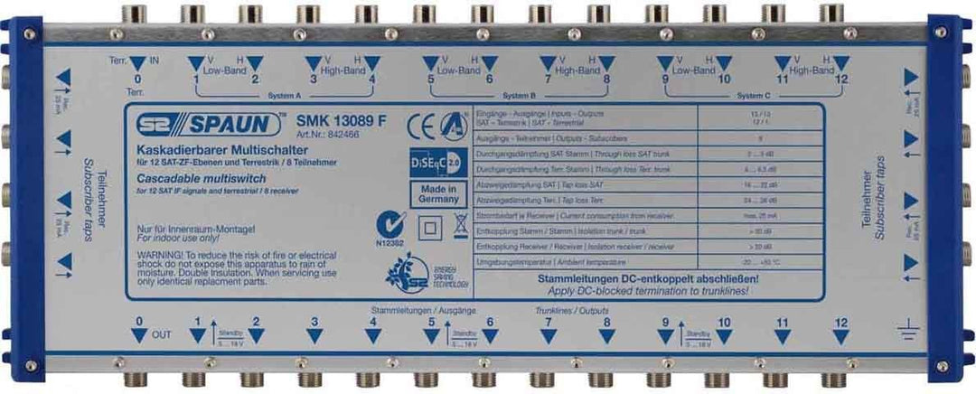 Spaun SMK 13089 F Kaskadierbare Multischalter (Standard-Klasse, 8X Ausgänge)