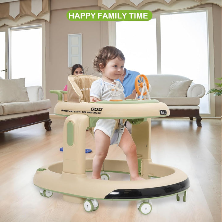 Baby Lauflernhilfe, 3 in1 Baby Walker Höhenverstellbar, Überrollsicherer Lauflernwagen mit Leisen 36