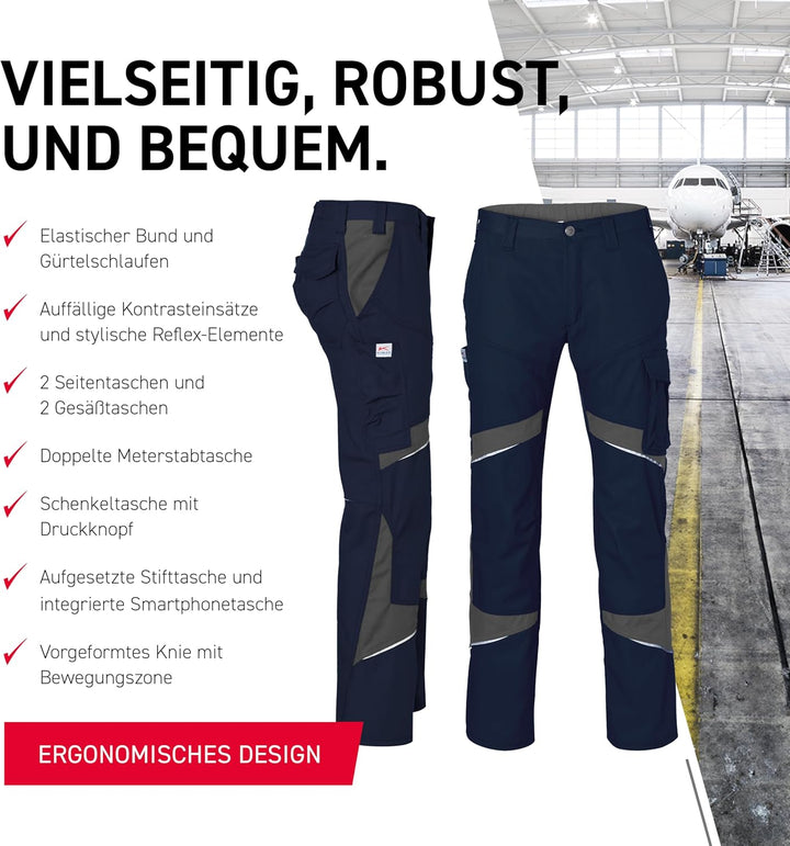 KÜBLER Workwear KÜBLER ACTIVIQ Damen-Arbeitshose dunkelblau/anthrazit 50 Dunkelblau / Anthrazit, 50