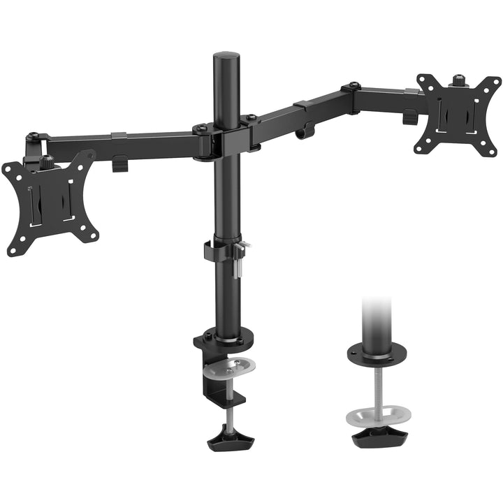 BONTEC PC-Monitorhalterung für 2 Monitore von 13 – 32 Zoll, PC-Monitorarm höhenverstellbar, drehbar